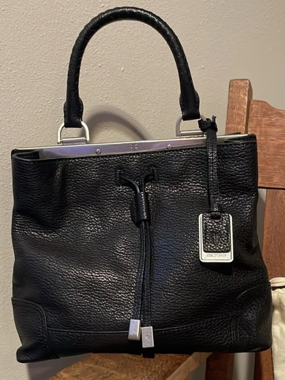 Frye Faye Leather Frame Satchel Bag